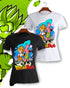 Camiseta Mujer friki de dragon ball fusion con bob esponja